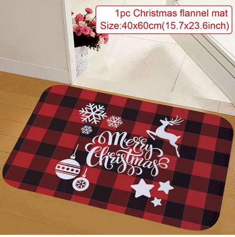Christmas Door Mat Santa Claus Carpet Marry Christmas Decorations for Home 2024 Xmas Ornament Navidad Natal Gifts New Year 2025