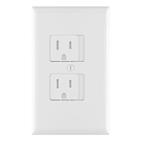 10 Pack - SnapPower SafePlate - [For Duplex Outlets] Self-Closing Safety Cover Plate - Child-Proofing Wall Plate Helps Protect Baby From Electrical Shock (Duplex)