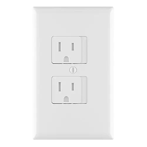 10 Pack - SnapPower SafePlate - [For Duplex Outlets] Self-Closing Safety Cover Plate - Child-Proofing Wall Plate Helps Protect Baby From Electrical Shock (Duplex)