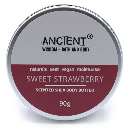 Scented Shea Body Butter 90g - Sweet Strawberry - householdessential