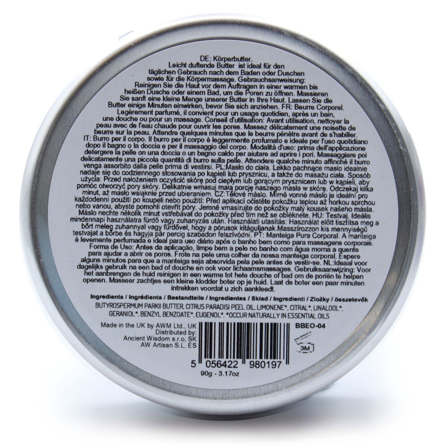Aromatherapy Shea Body Butter 90g - Grapefruit - householdessential