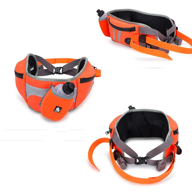 Pet Waist Leash Dog Walking Fanny Pack with Phone Holder Dog Poop Bag Pocket Dog Treat Pouch and Bottle Holder TLB2151