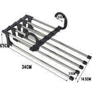 5 in 1Pants Storage Hanger Organizer Hangers save Wardrobe Space Magic Folding Pant Rack Tie Hanger Shelves Closet Organizer
