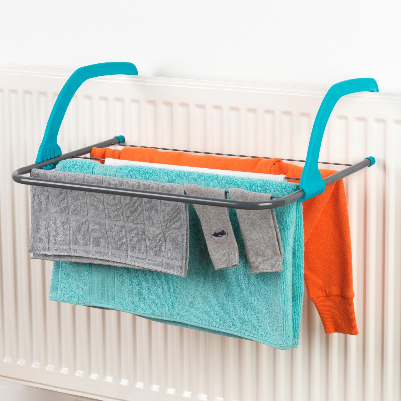 Beldray Radiator Airer Clothes Towel Drying Rail 6 Bar Foldable Laundry Rack - householdessential