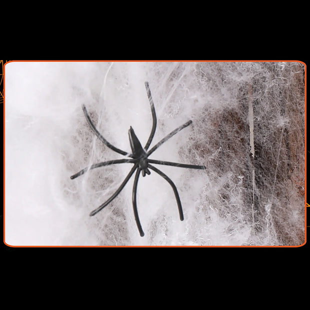 300 Sq Ft Halloween Spider Web Decorations, with 2 Black Fake Spiders, Outdoor Large Stretch Spider Web Cobwebs Indoor White Halloween Decorations