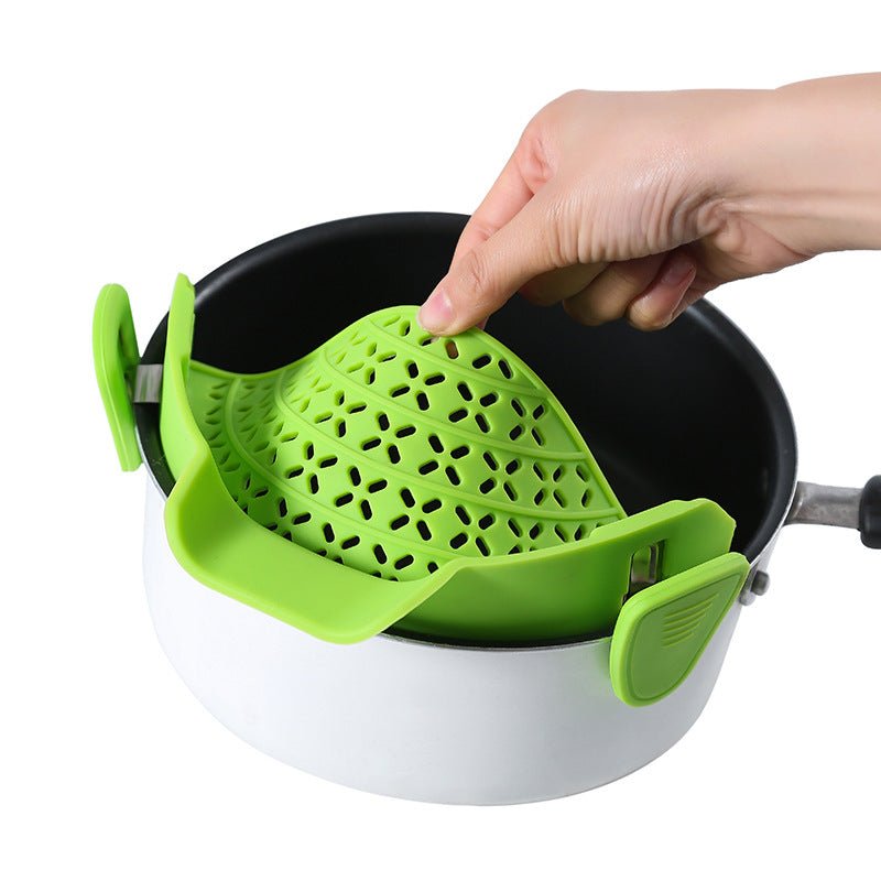 Kitchen Gadgets Silicone Pot Side Drain Stopper - householdessential