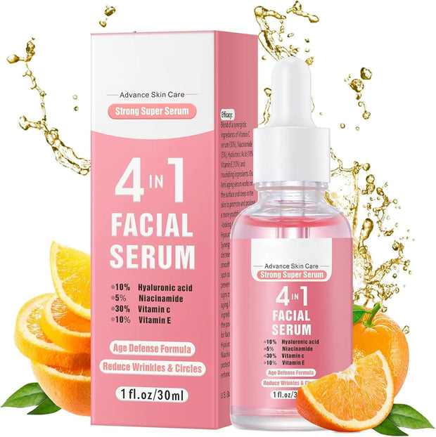 Vitamin C Serum Christmas Gifts for Women Christmas Gifts for Mom Anti Aging Facial Serum with Vitamin C Hyaluronic Acid Even Skin Tone Eye Area Fine Lines & Wrinkles 30ml