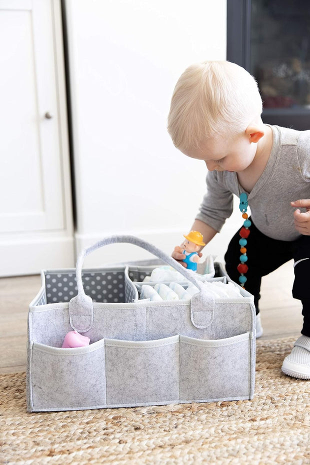 Baby Diaper Caddy Organizer for Changing Table and Car – Top Baby Shower Gifts - Portable Diaper Storage for Nursery Organization (Diaper Caddy)