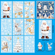 9Pcs/Set Christmas Window Stickers Xmas Tree House Snowflake Glass Decal Merry Christmas Decoration Home Navidad 2025 Gifts Noel