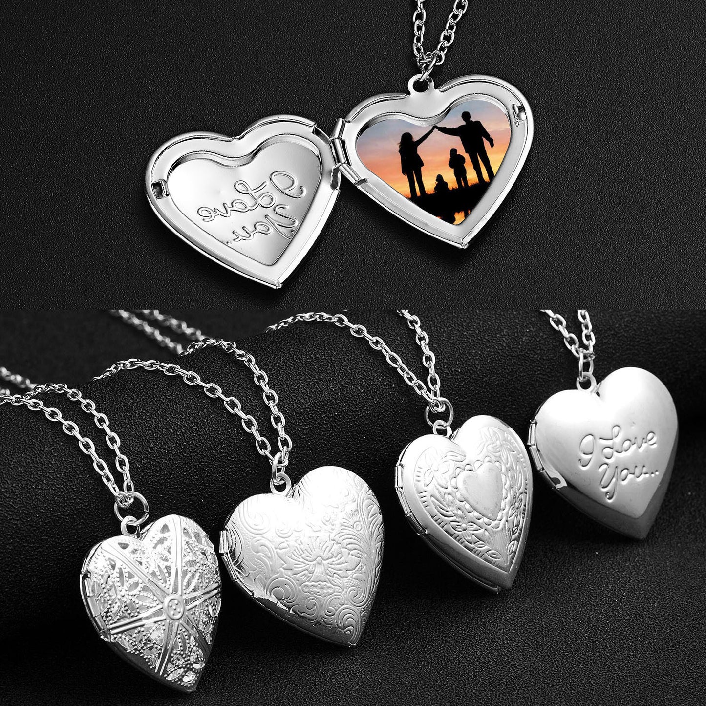 Heart-shaped Photo Necklace Personalized Gift Jewellery - householdessential