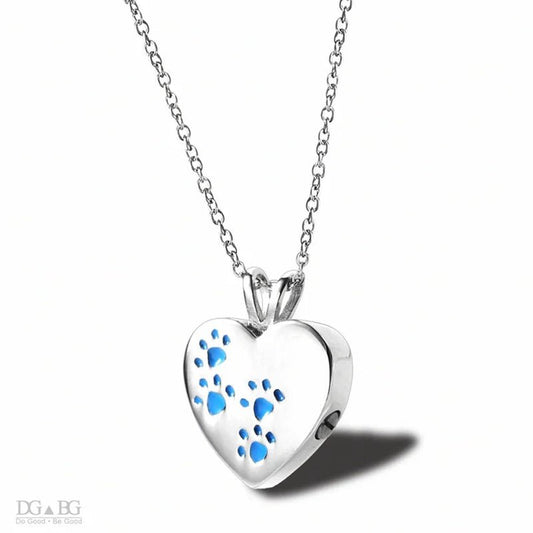 Titanium Steel Pet Urn Heart Shaped Locket Pet Cremation Jewellery - householdessential