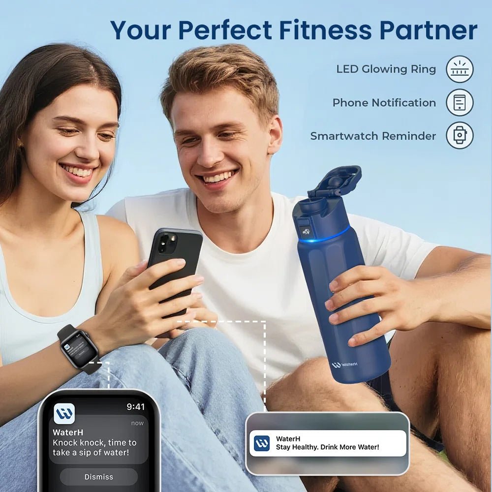 Waterh Boost Smart Water Bottle: 32 Oz Hydration Tracker with APP & Insulation - householdessential