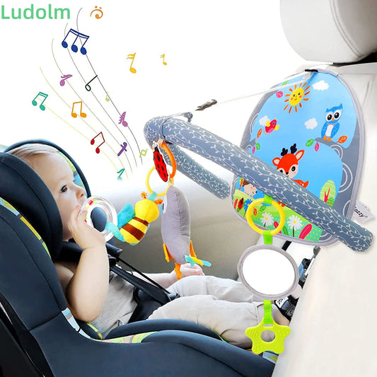 Adjustable Infant Car Seat Toys: Sensory Hanging Toy for Babies on the Go - householdessential