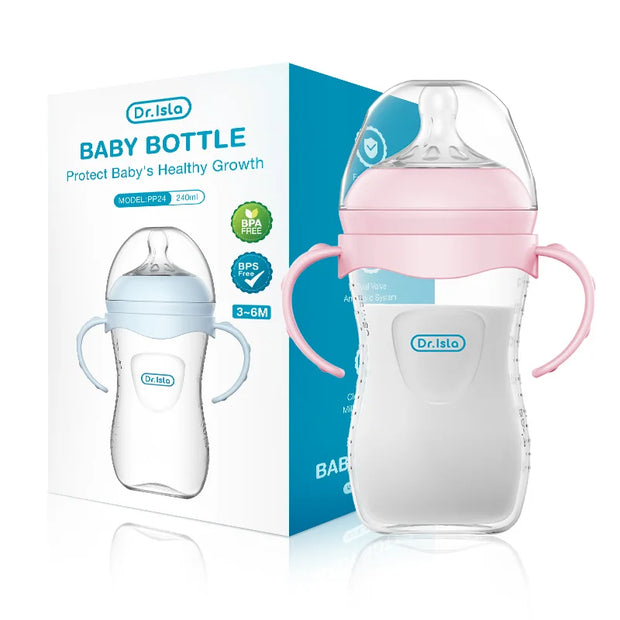 150/240/330ML Baby PP Bottle Newborn Baby Bottle with Handle Milk Bottlefeeding Baby Bottles Newborn Feeding Supplies