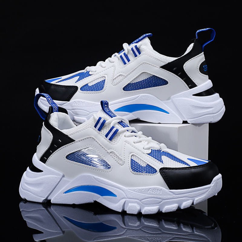 White Sneakers Men Non Slip Walking Running Shoes Sports - householdessential