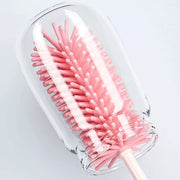 3-Piece Silicone Bottle Brush 360° Rotating Baby Nipple Brush Washing Cup Brush Bottle Cleaning Brush Set
