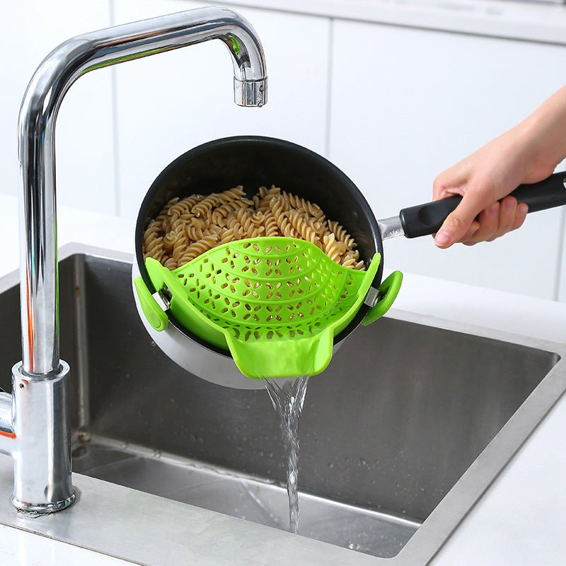 Kitchen Gadgets Silicone Pot Side Drain Stopper - householdessential