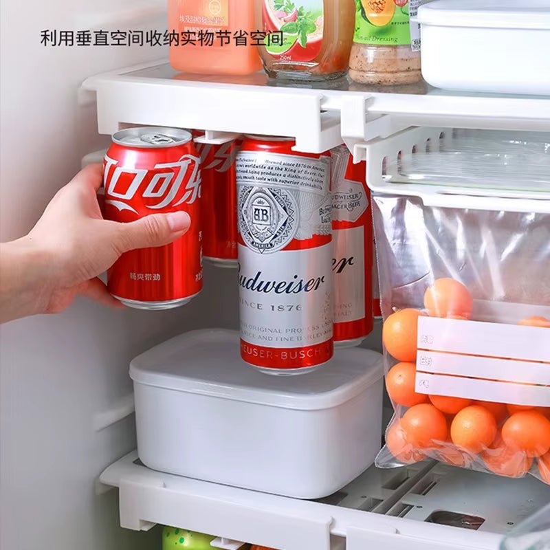 Kitchen Refrigerator Organizer Rack Soda Can Dispenser Storage Solution - householdessential
