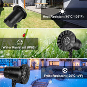 Christmas Snowflake Projector Lights, Waterproof White Snowfall Lights for Christmas Halloween New Year Wedding Party Holiday Decorative Lighting Projectors