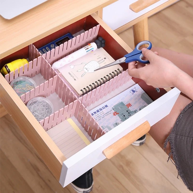 Adjustable Drawer Organizer Divider for Household Storage Cabinet with Partition - householdessential