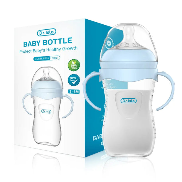 150/240/330ML Baby PP Bottle Newborn Baby Bottle with Handle Milk Bottlefeeding Baby Bottles Newborn Feeding Supplies