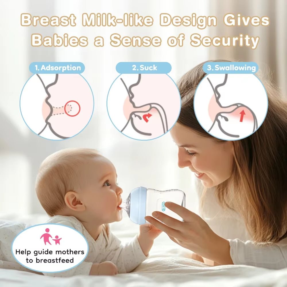 BPA Free Wide Mouth Baby Bottles Newborn Feeding Supplies - householdessential