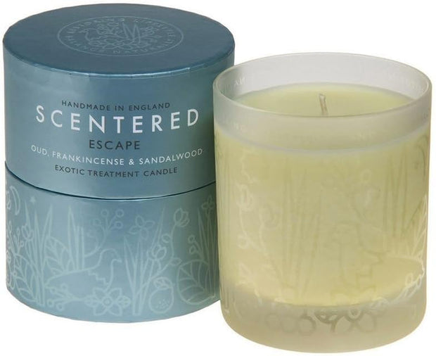 Escape Large Scented Candles Gifts for Women - Aromatherapy Candle with Clove, Oud, Cedarwood Essential Oil - Mindfulness Meditation Accessories - Highly Scented Candles Long Burning