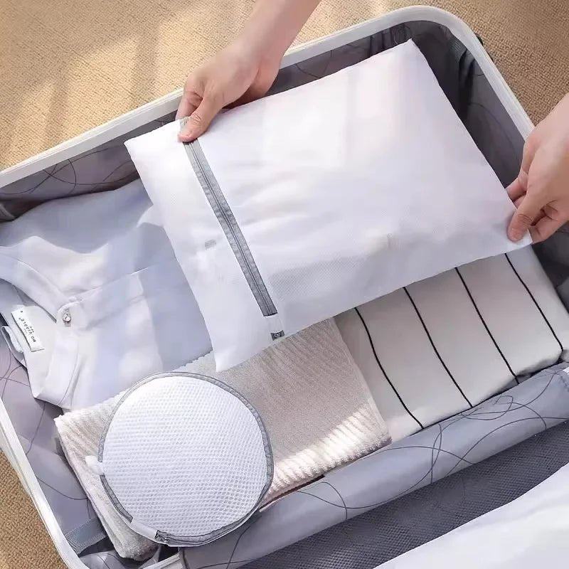 Mesh Laundry Bags Set, Polyester Washing Bags, Bra Bag Protector - householdessential