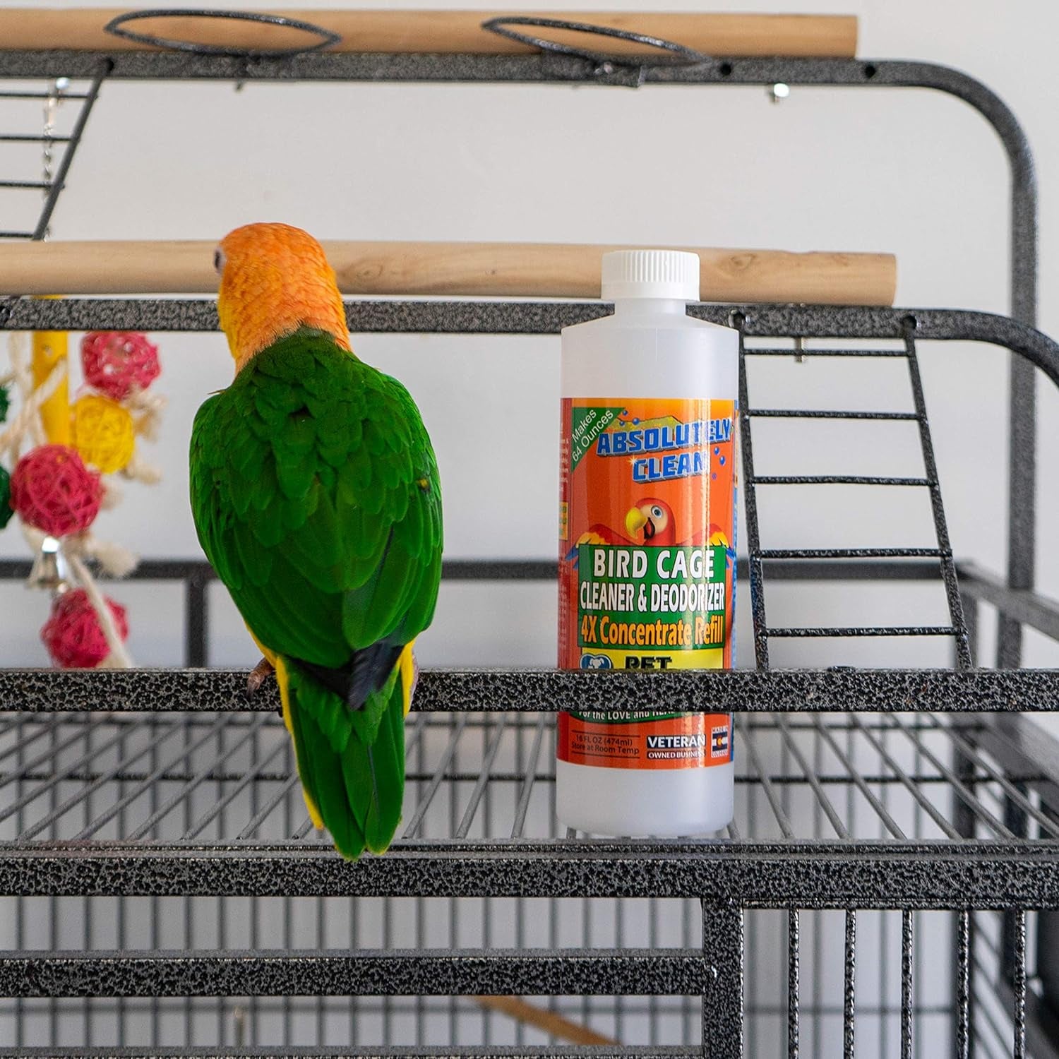 Premium Bird Cage Cleaner Spray - Powerful Natural Enzyme Formula - householdessential
