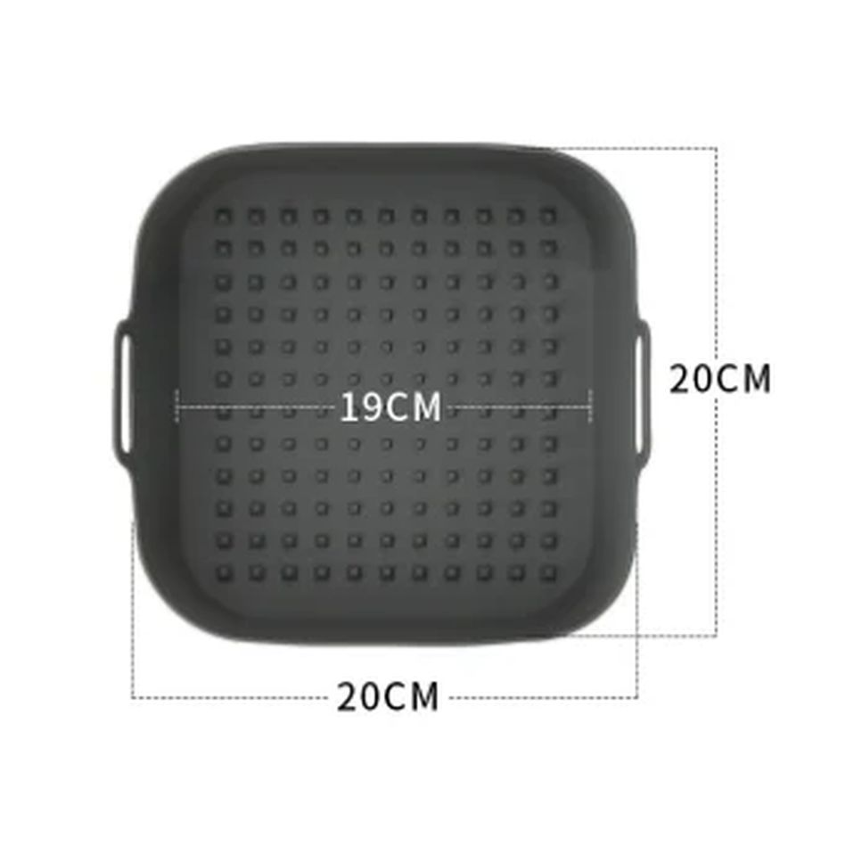 Non-Stick Silicone Air Fryer Liners Set - Reusable Basket Liners - householdessential