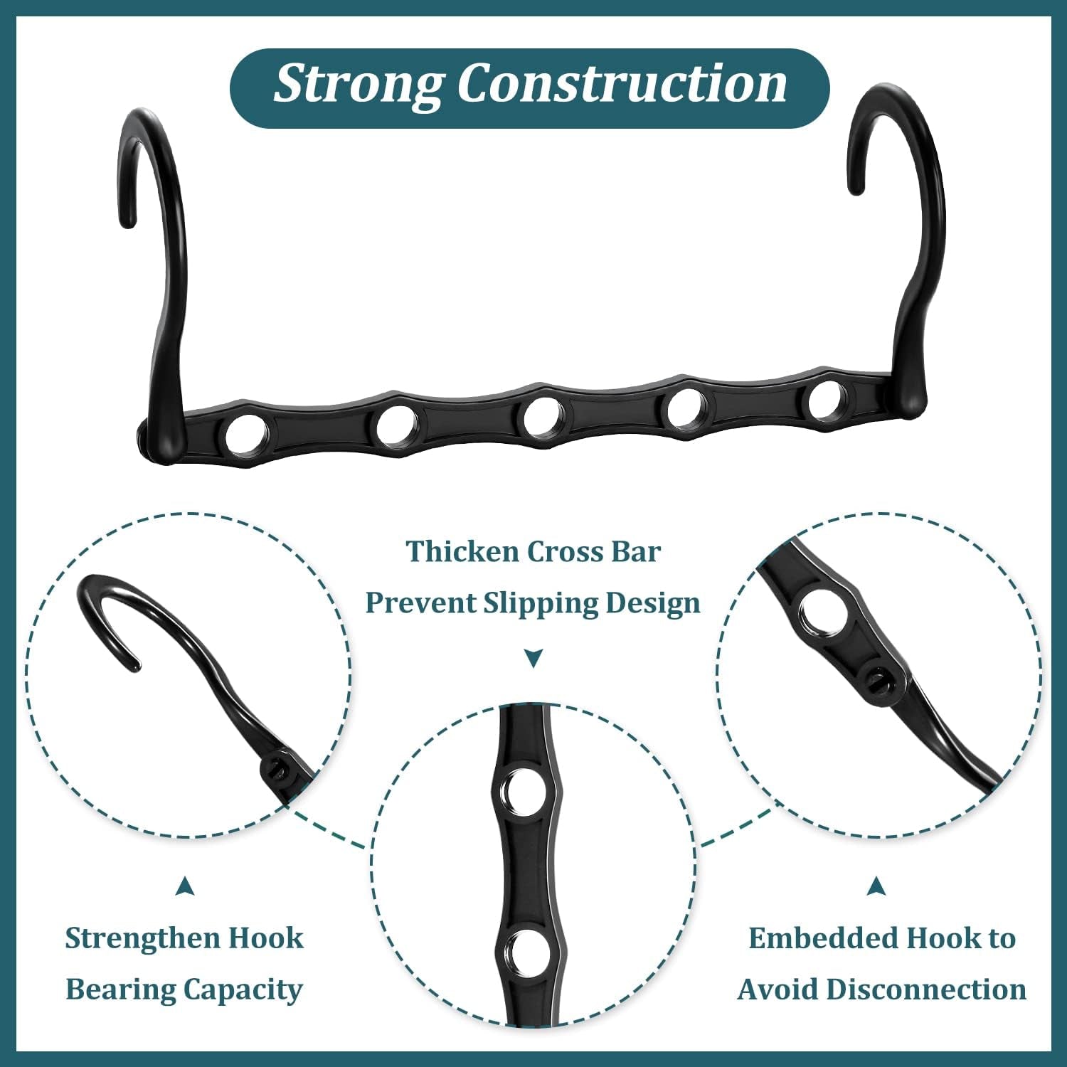 6 Pack Space Saving Closet Hangers, Dorm Room Organizer Essentials - householdessential