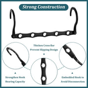 6 Pack Black Space Saving Hangers, Magic Hangers, Closet Organizers, Space Saver Hanger Organizer, Dorm Room Essentials