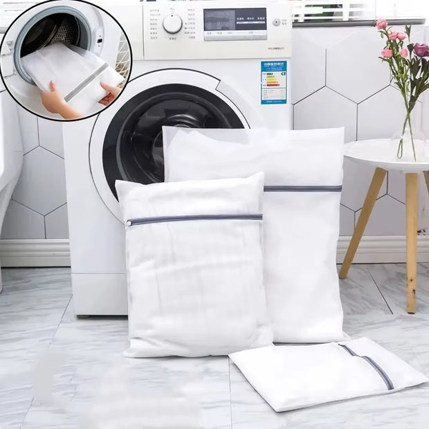 3Pcs Zipper Mesh Laundry Bags, Polyester Laundry Bags, Fine Mesh Laundry Baskets, Washing Machine Laundry Bags, Bra Bags