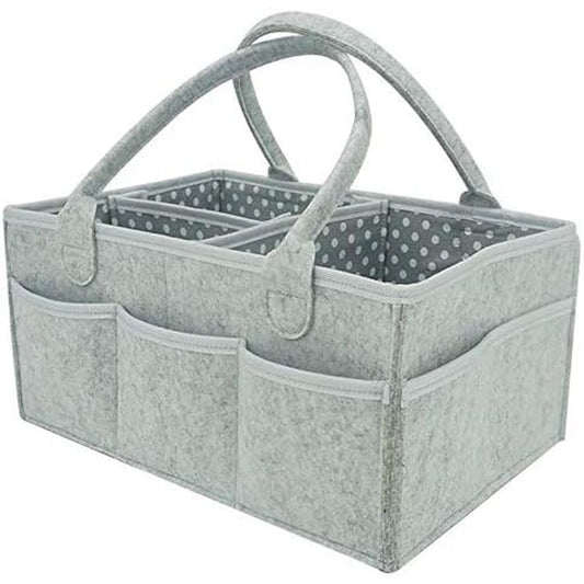 Portable Diaper Caddy Organizer - Nursery Essential for Changing Table - Top Baby Shower Gift - householdessential