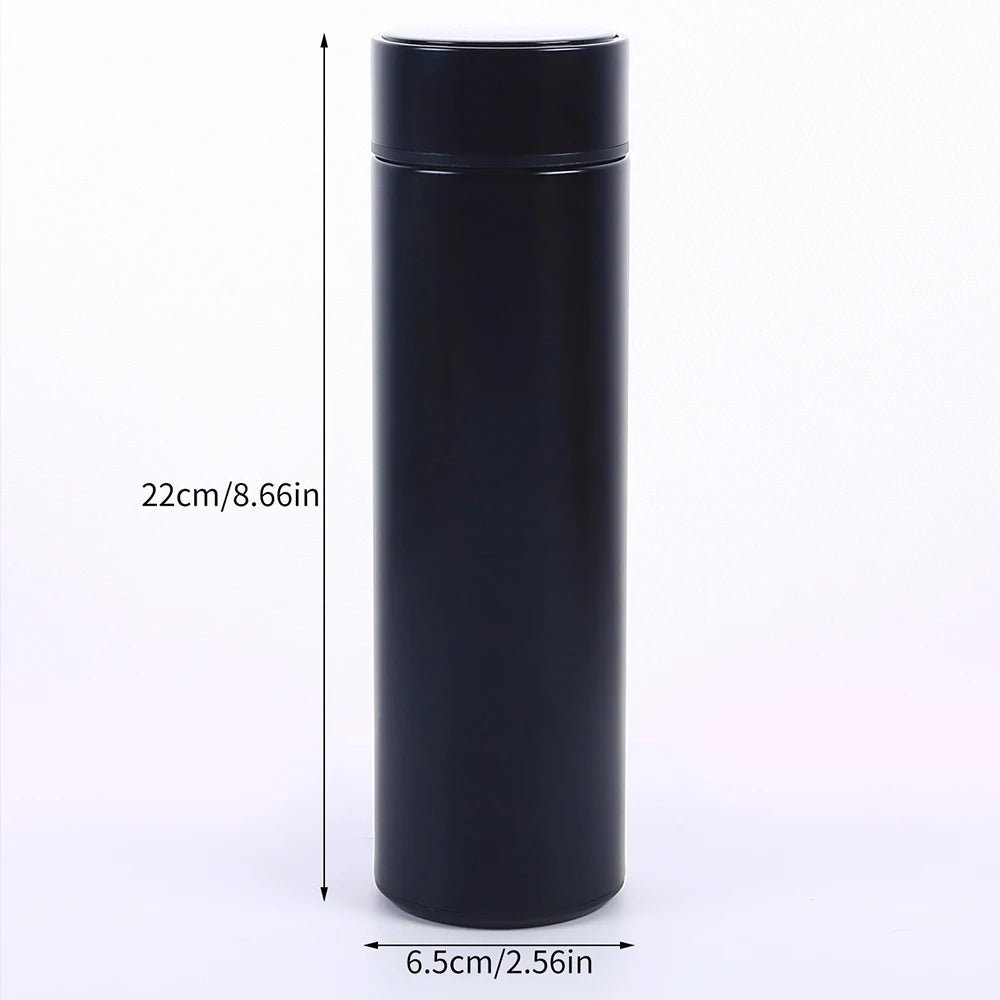500ML LED Temperature Display Smart Water Bottle Stainless Steel Flask - householdessential