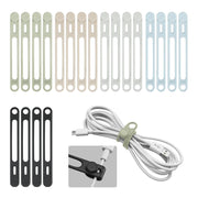 20-Pack Cable Ties Silicone Kanemc Reusable Cord Ties Wire Organizers Cord Wraps Electrical Cable Holder For Bundling Earphone Phone Charger Laptop Computer Cords (5 Colors)