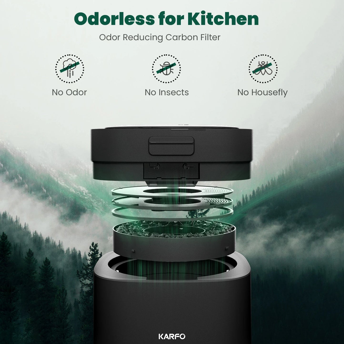 Ecostar S1 Smart Kitchen Waste Composter - Eco-Friendly Electric Bin - householdessential