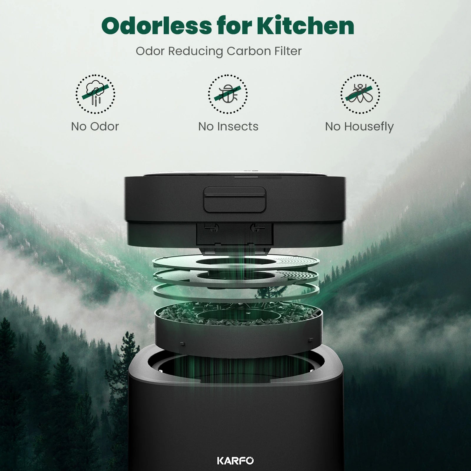 Ecostar S1 Smart Kitchen Waste Composter - Eco-Friendly Electric Bin - householdessential