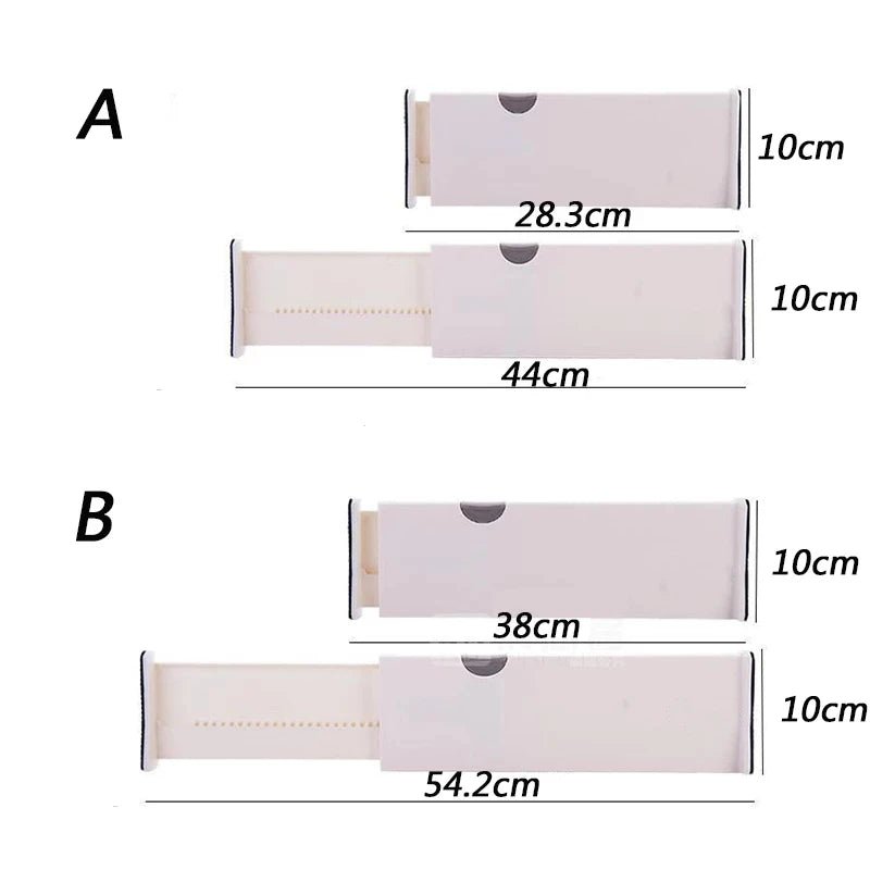 Expandable Plastic Storage Dividers Kitchen Drawer Organizers - householdessential