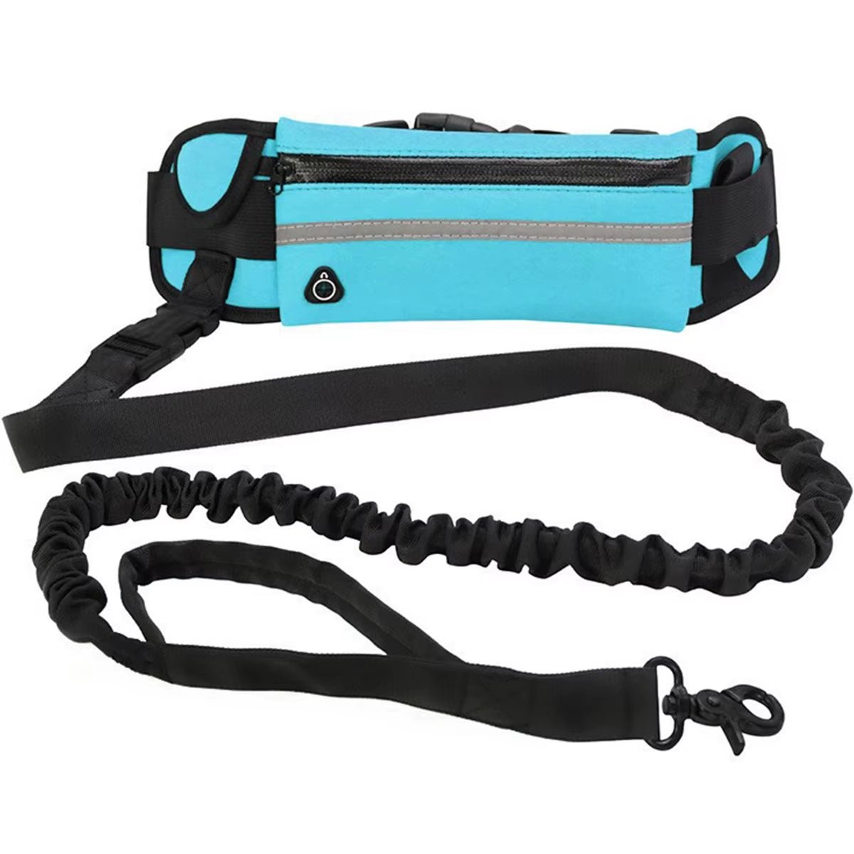 Adjustable Reflective Running Leash with Waist Bag - Hands Free Dog Leash Belt - householdessential