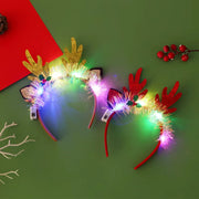 Christmas Headband with LED Lights Snowflake Xmas Tree Hair Band 2025 Christmas Decorations for Home Girls Women New Year Gifts