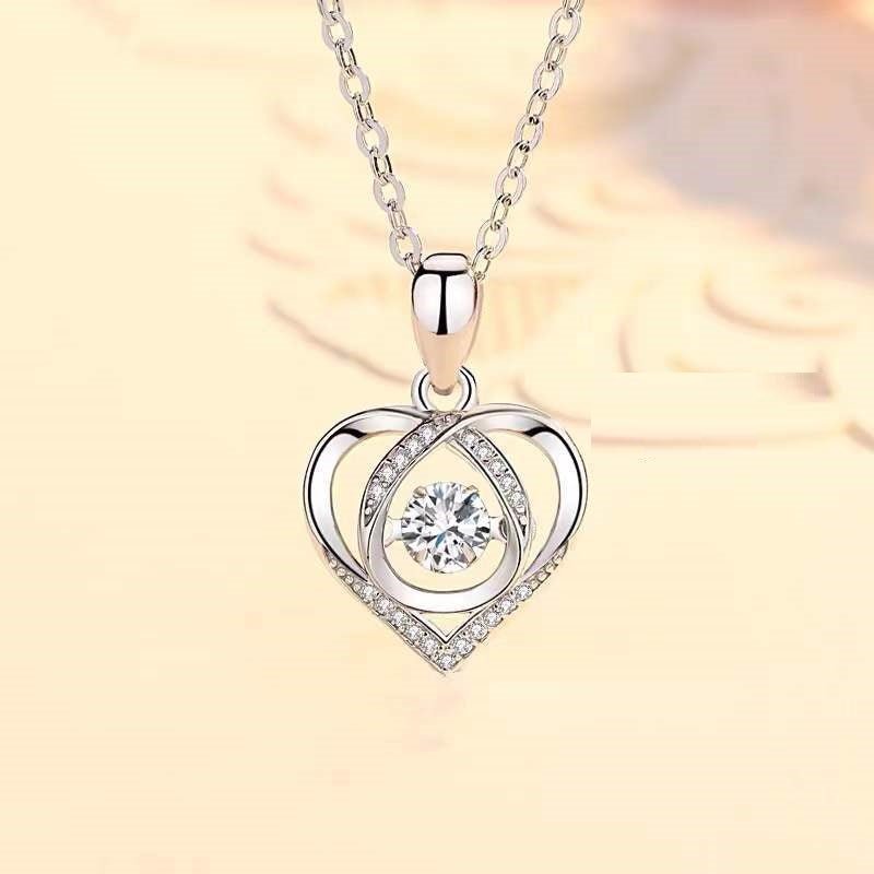Luxury Rhinestone Heart Necklace S925 Gift - householdessential
