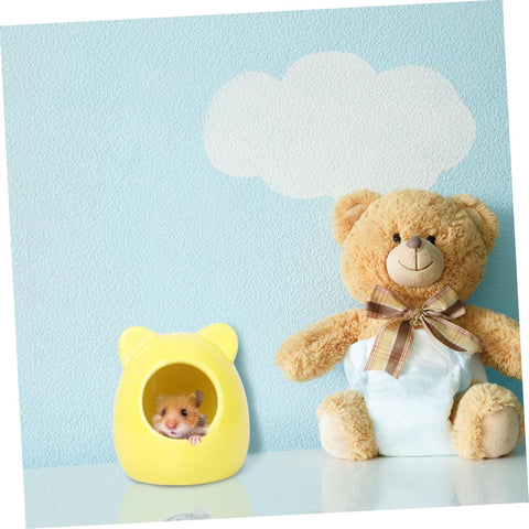 Small Cage Hamster Hideout Ceramic Nest Pet Nest Hamster House Heat-Resistant Design Random