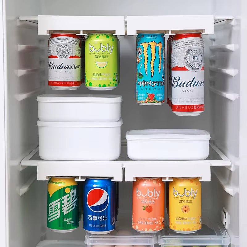 Kitchen Refrigerator Organizer Rack Soda Can Dispenser Storage Solution - householdessential