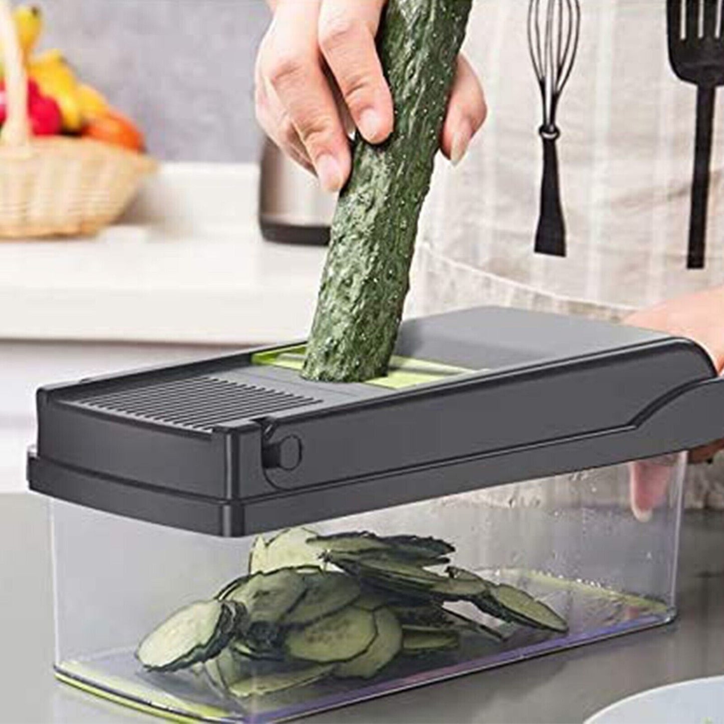 16 In 1 Vegetable Chopper, Salad Fruit Vegetable Food Chopper Slicer Peeler - householdessential