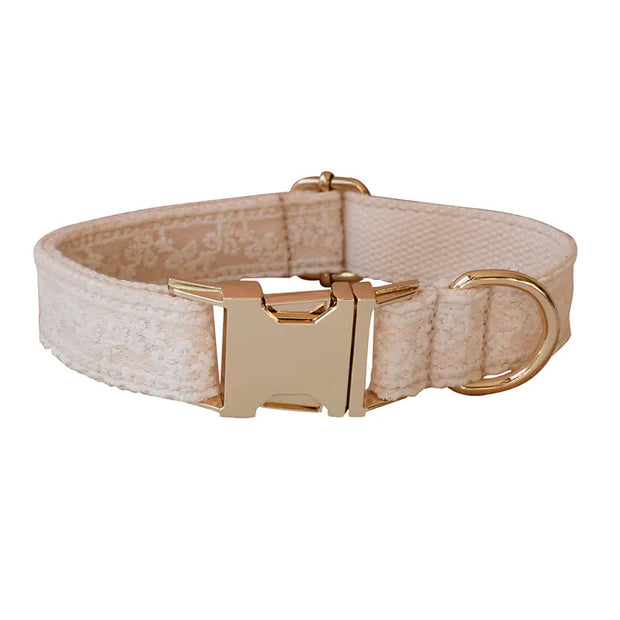 Lace Pet Collar with Metal Buckle and Bow