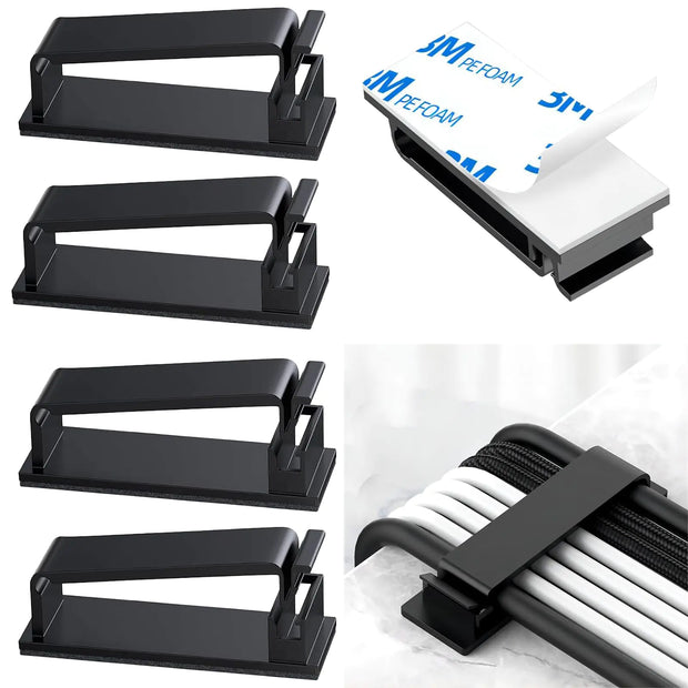 SZFUDIGO Cable Clips，50PCS Electrical Cord Management Adhesive Cable Wire Clip Wire Clips Wall，Used for Cars Offices and Homes Cable Clips Cord Organizer（Black）