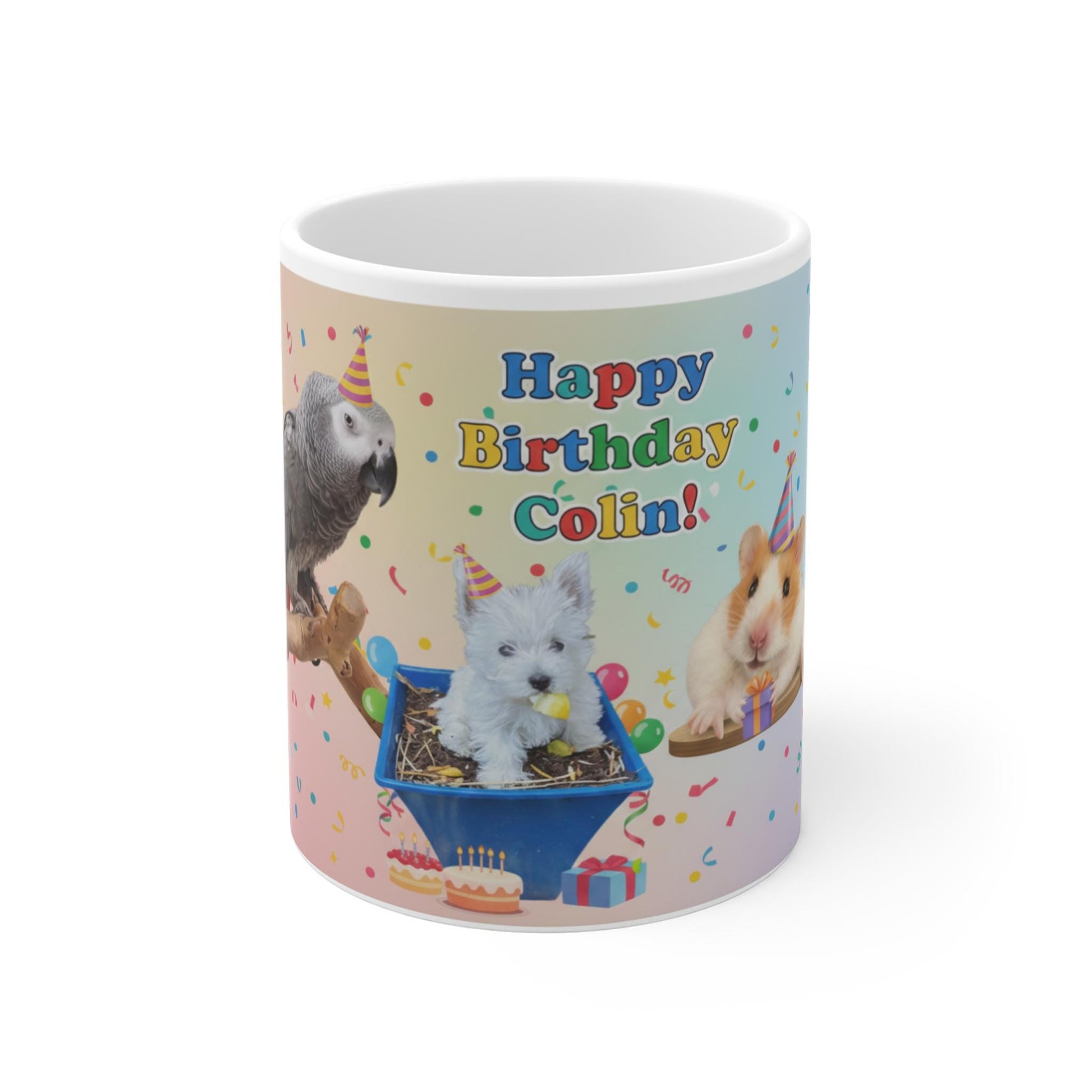 Personalized Pet Birthday Mug | Parrot, Puppy, Hamster Coffee Cup - householdessential