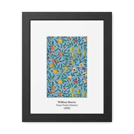 William Morris Four Fruits Pattern Framed Poster | Botanical Art Print - householdessential