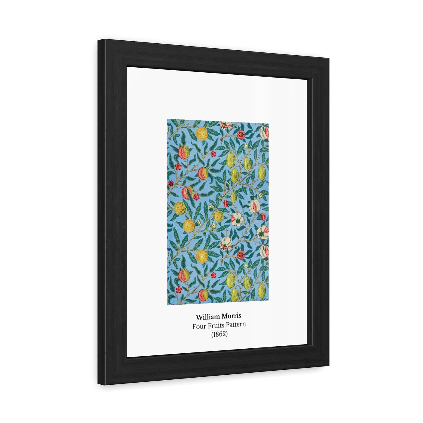 William Morris Four Fruits Pattern Framed Poster | Botanical Art Print - householdessential
